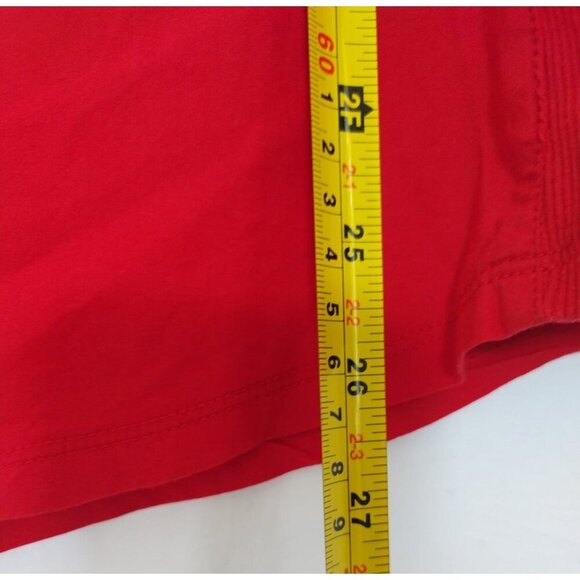 Red Button-Up Short Sleeve Blouse Women's Size 22 Woven 100% Cotton, NWT - Picture 8 of 9
